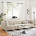 Conjure Channel Tufted Upholstered Fabric Sofa