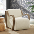 Atrium Lattice Boucle Accent Armchair Cream