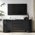 Duval 71" Rounded Sideboard in Black