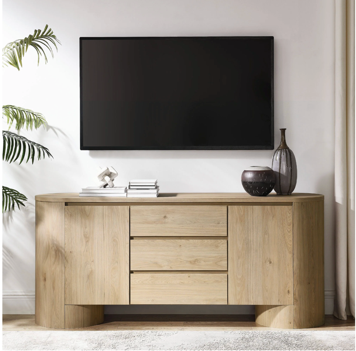 Duval 71" Rounded Sideboard in Hickory Frost