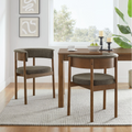 Clea Curved Dining Chair Set in Taupe (Set of 2)