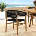 Vienna Outdoor Dining Chair Set in Black